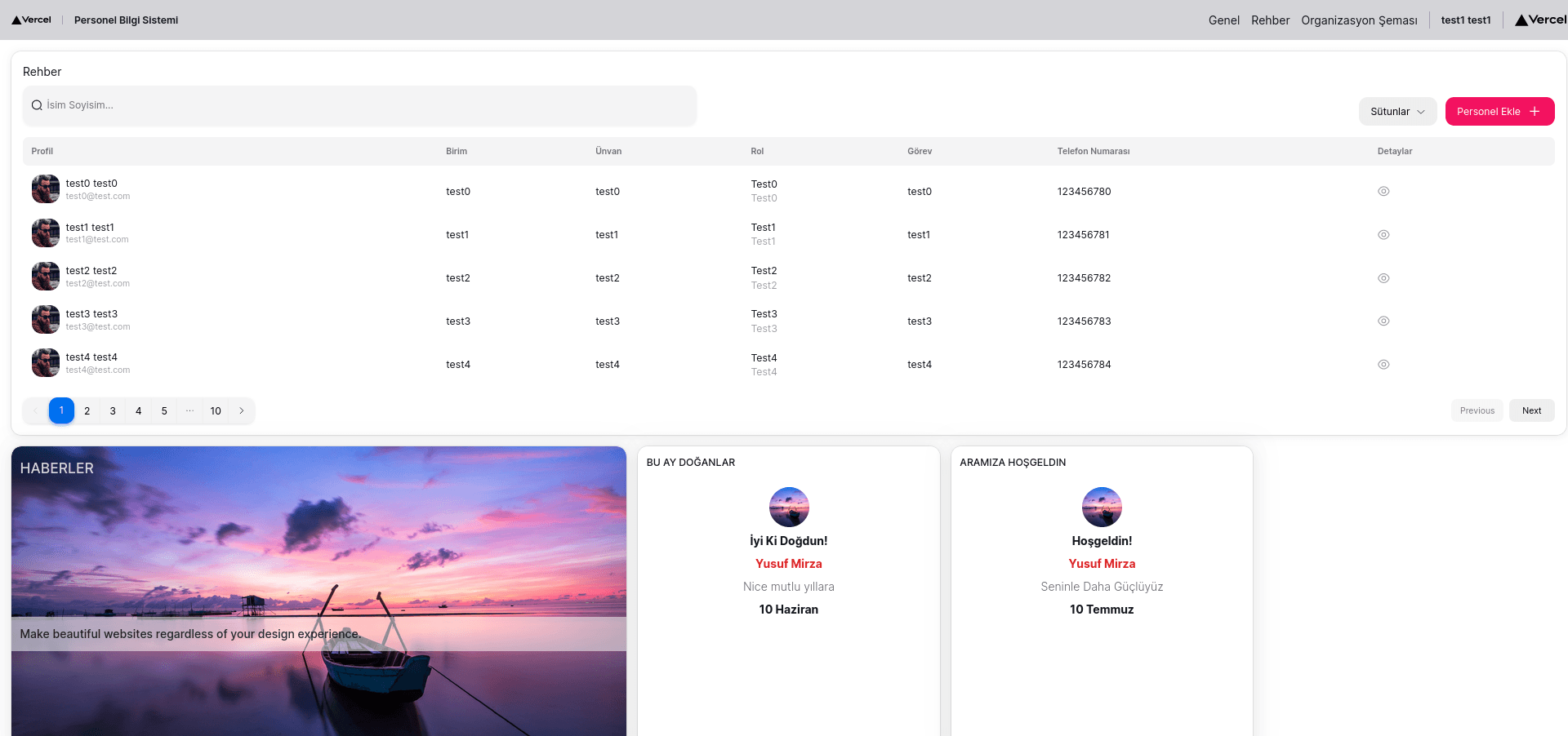 Employee Management Dashboard